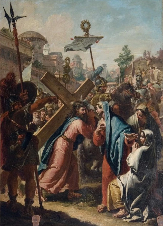 Gesù Cristo incontra la Madonna